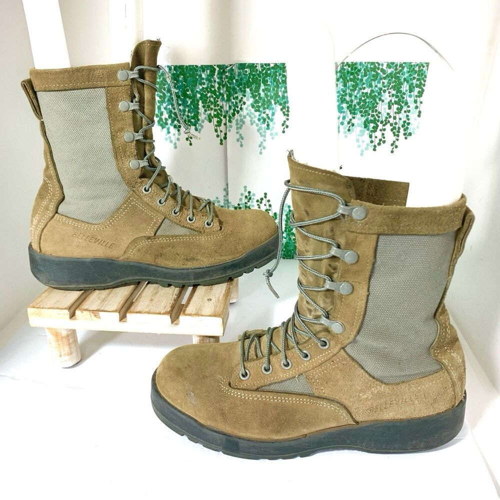 Belleville 690V Mens 6.5R Waterproof Combat Boots Sage Green Gore-Tex